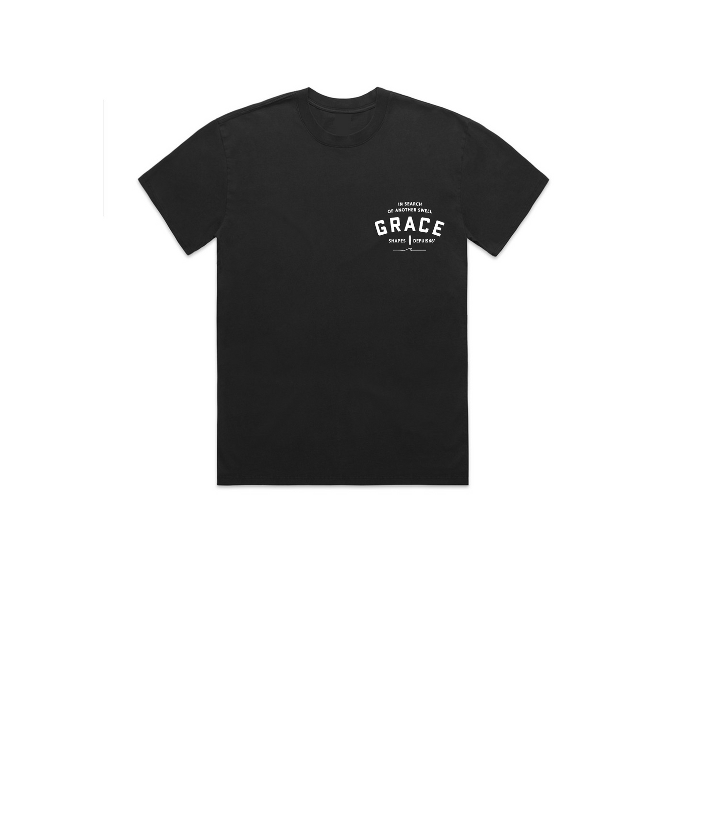 Depuis 68 Logo Tee - Faded Black