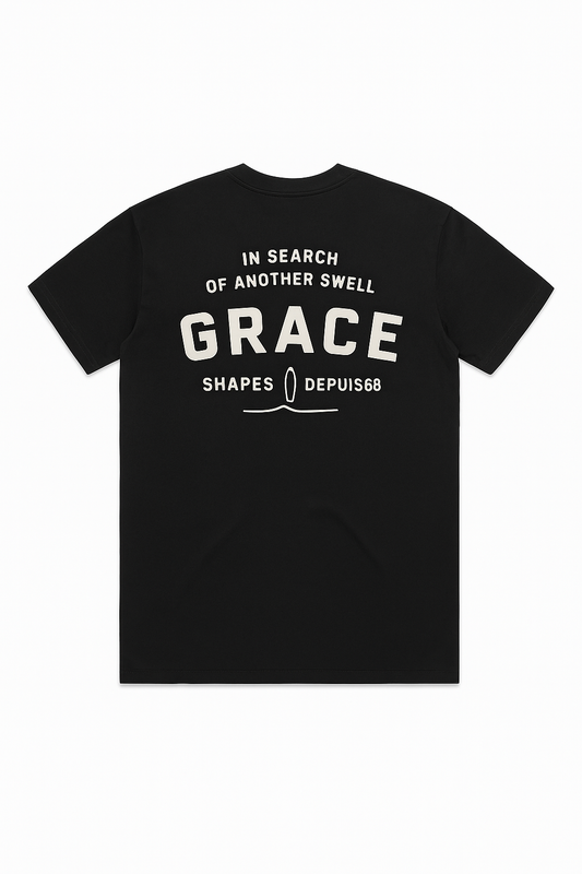 Depuis 68 Logo Tee - Faded Black