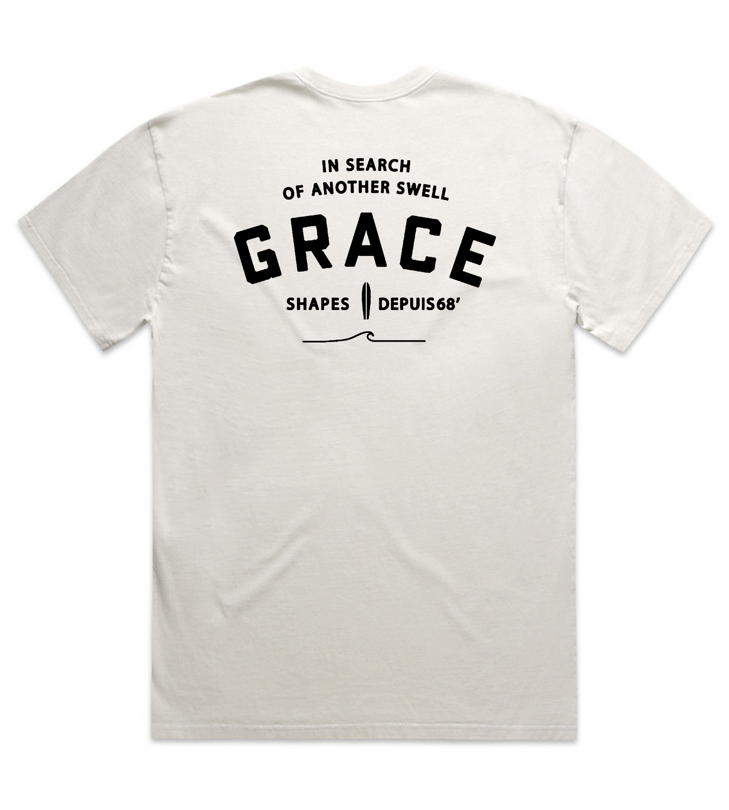 Depuis 68 Logo Tee - Faded Bone